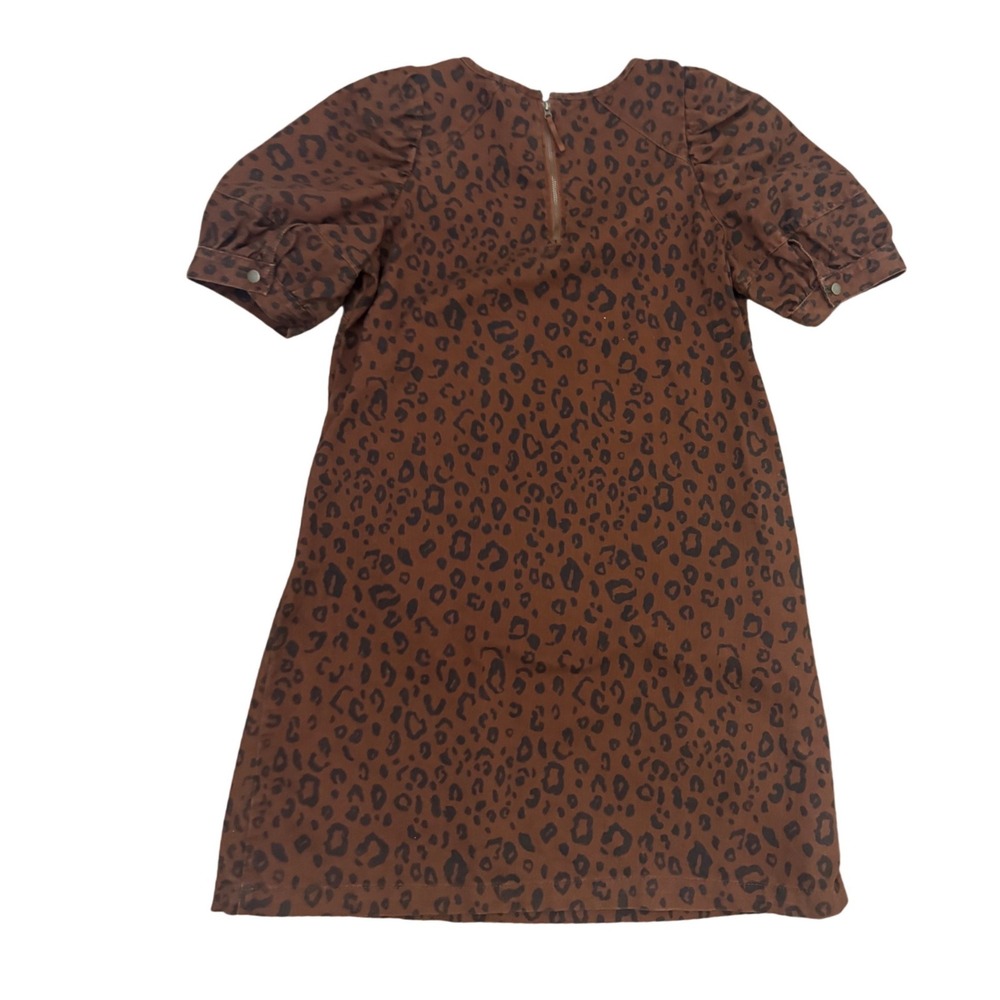Universal Thread Womens Leopard Print Puff Sleeve Mini Dress size 8 - Picture 8 of 9